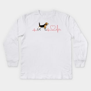 Beagle love Kids Long Sleeve T-Shirt